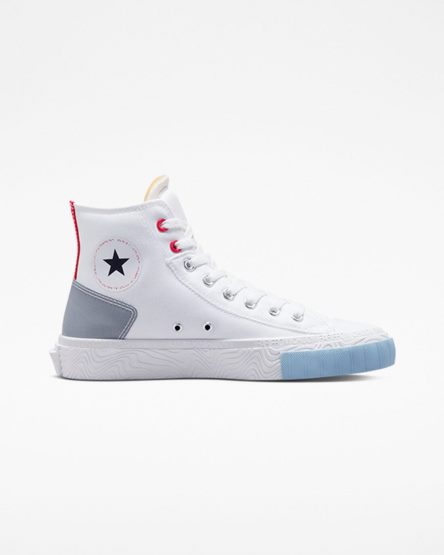 Tenisky Vysoke Converse Chuck Taylor Alt Star Reflective Shine Damske Biele Červené Modre | SK S115DI1